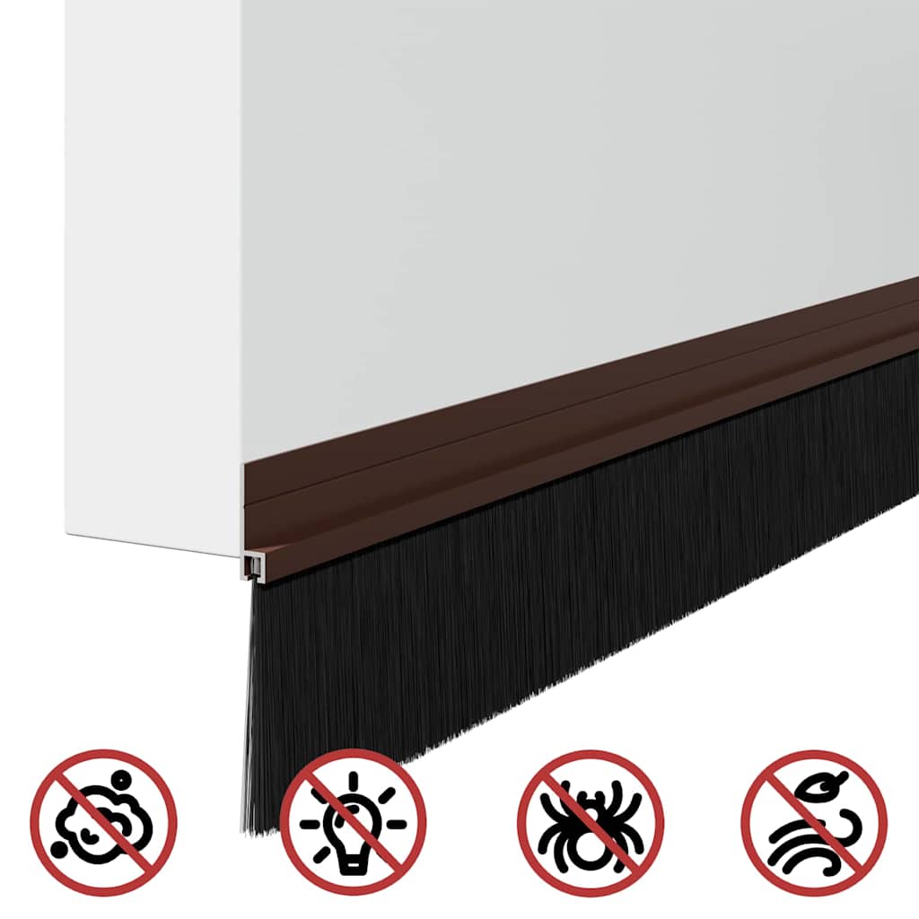 Zelfklevende Deurborstels 12 pcs Bruin 100 cm is nu te koop bij PeponiXL, paradijselijk wonen!