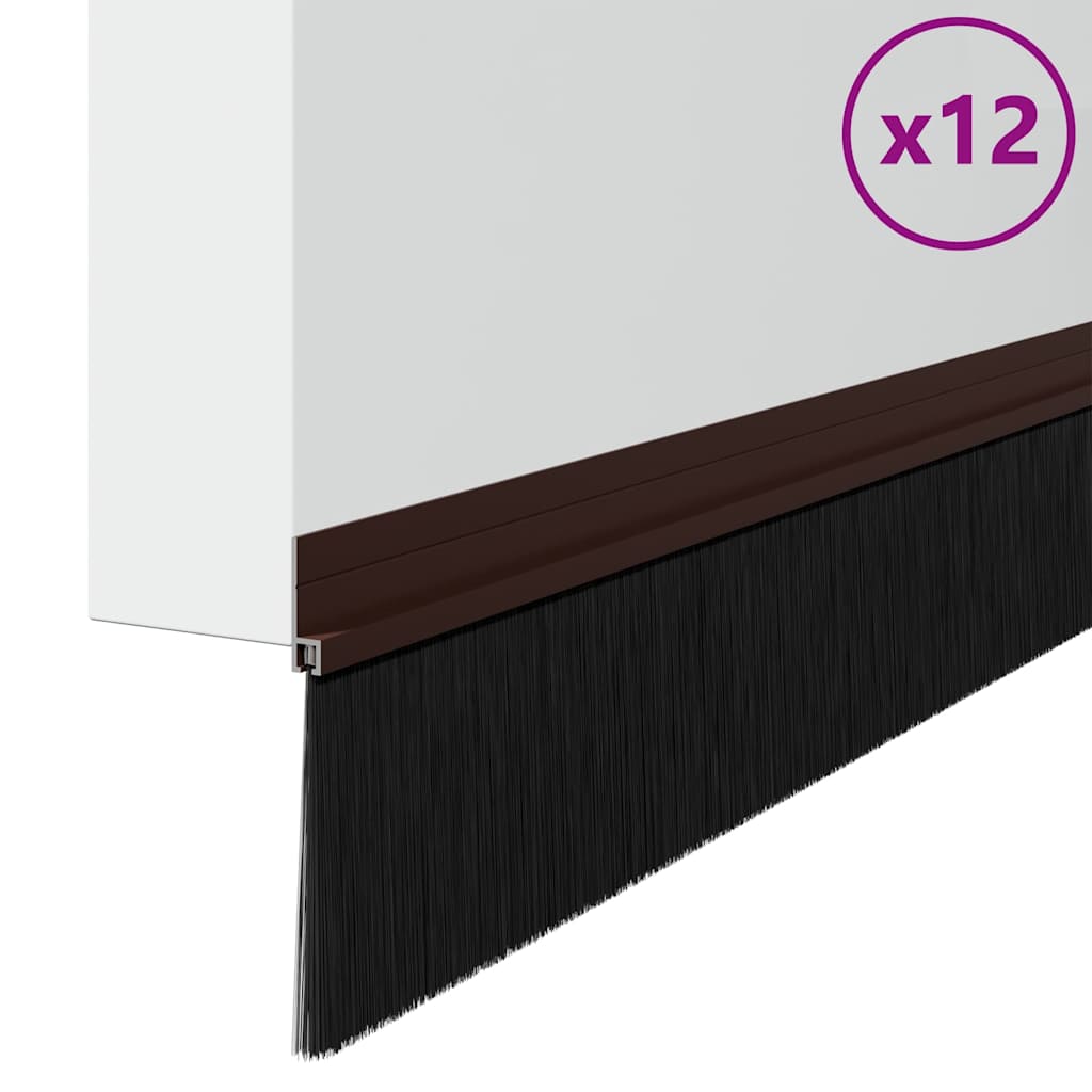 Zelfklevende Deurborstels 12 pcs Bruin 100 cm is nu te koop bij PeponiXL, paradijselijk wonen!