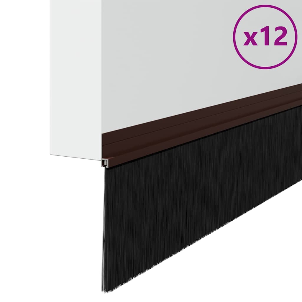Zelfklevende Deurborstels 12 pcs Bruin 100 cm is nu te koop bij PeponiXL, paradijselijk wonen!