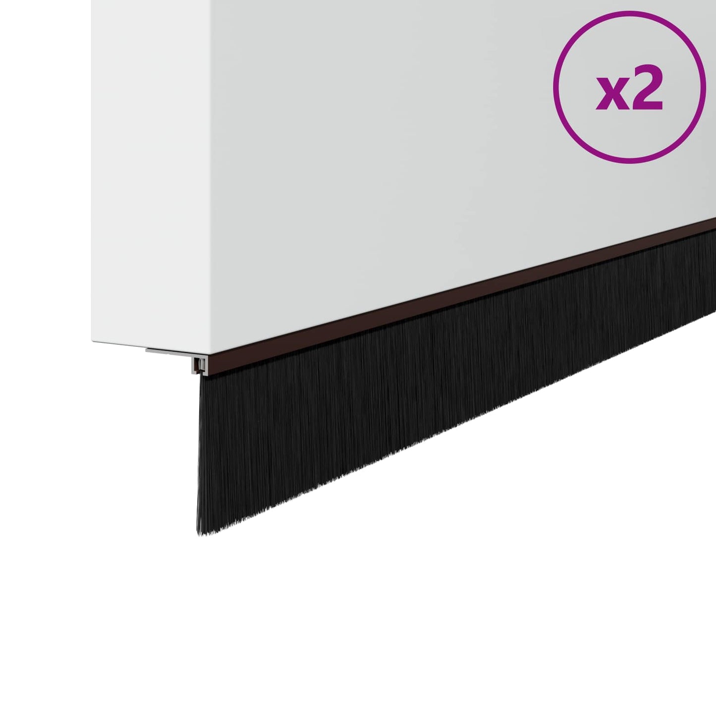 Zelfklevende Deurborstels 2 pcs Bruin 100 cm Aluminium Legering is nu te koop bij PeponiXL, paradijselijk wonen!