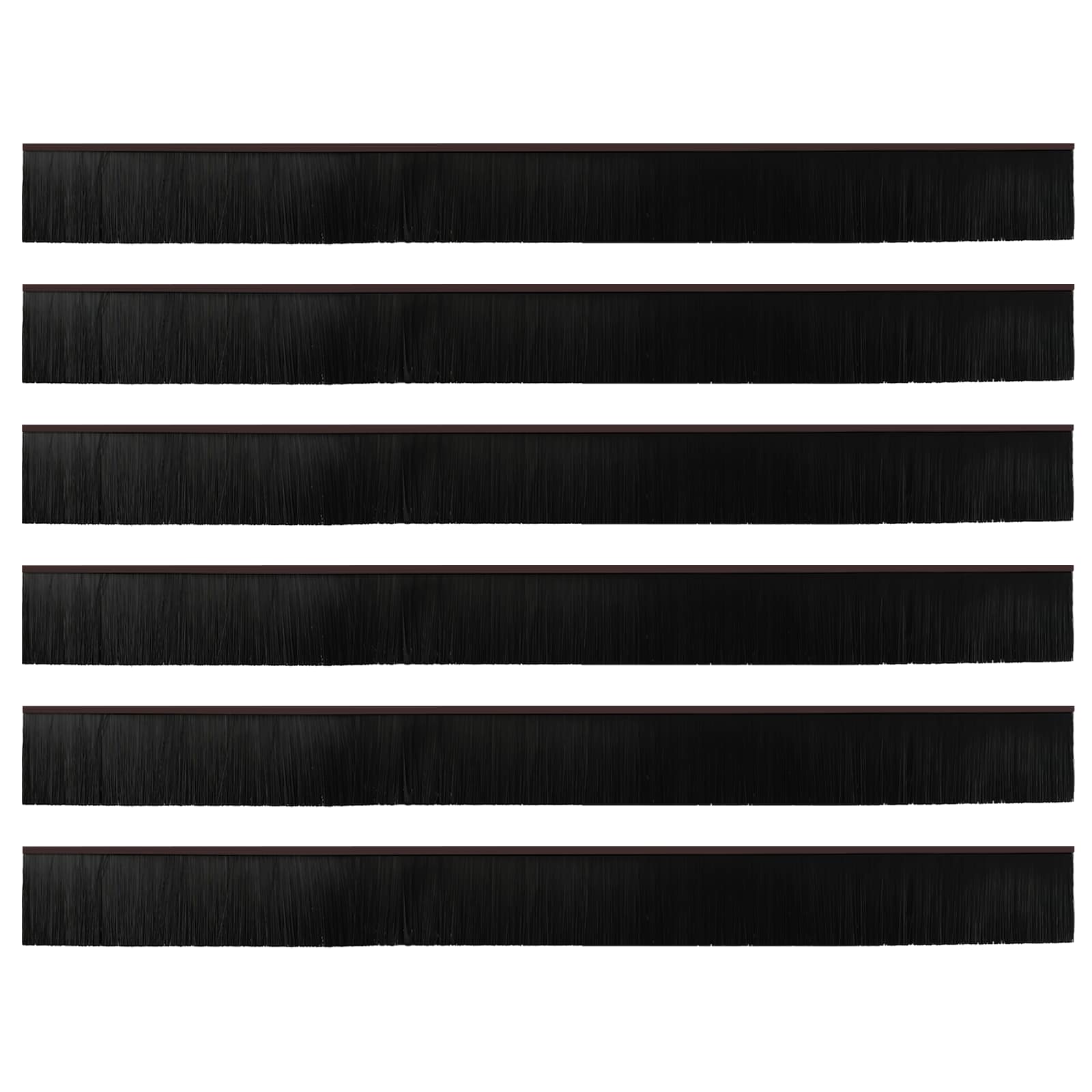 Zelfklevende Deurborstels 6 pcs Bruin 100 cm Aluminium Legering is nu te koop bij PeponiXL, paradijselijk wonen!