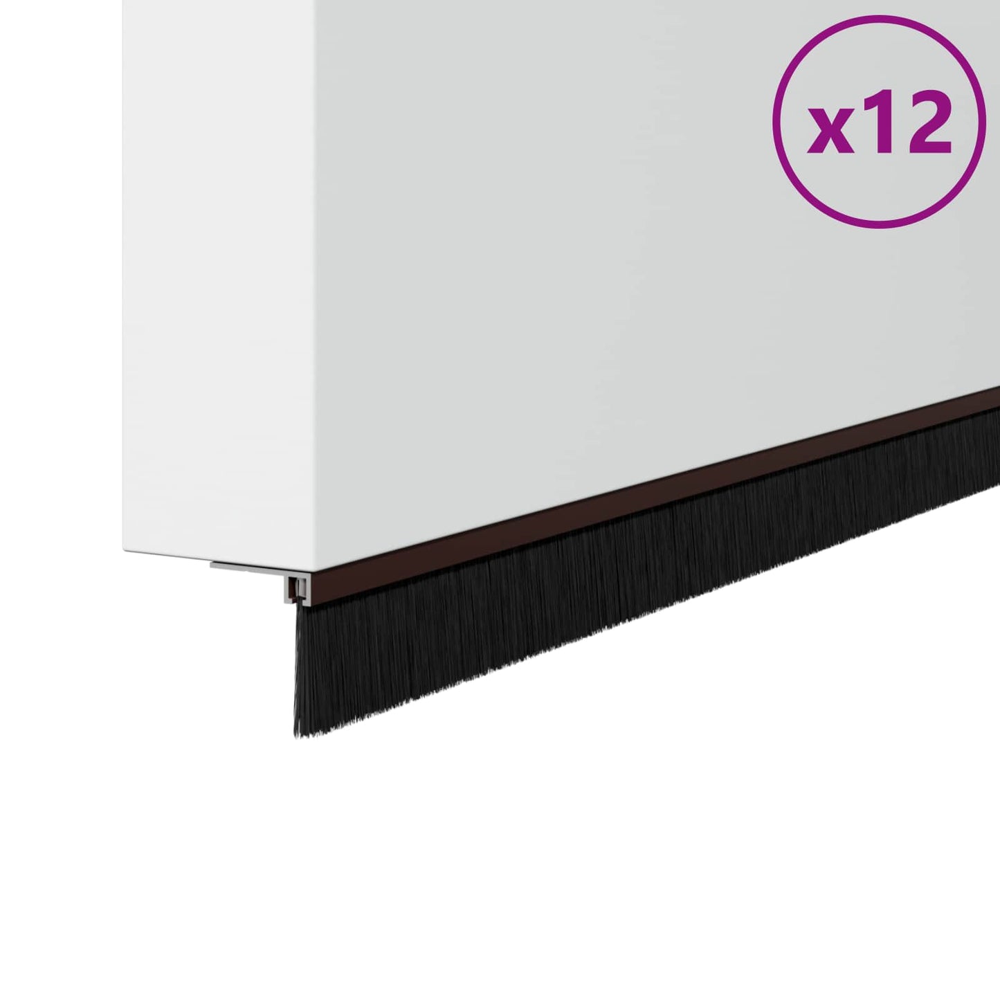 Zelfklevende Deurborstels 12 pcs Bruin 100 cm is nu te koop bij PeponiXL, paradijselijk wonen!