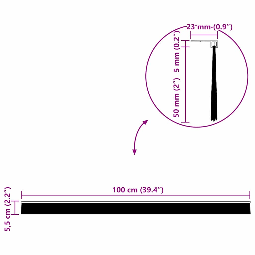 Zelfklevende Deurborstels 12 pcs Bruin 100 cm is nu te koop bij PeponiXL, paradijselijk wonen!