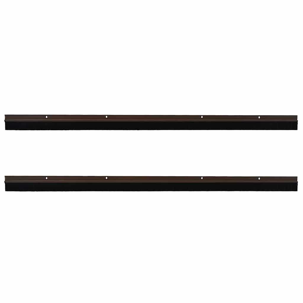 Schroefbare Deurborstelafsluitingen 2 pcs Bruin 100 cm is nu te koop bij PeponiXL, paradijselijk wonen!