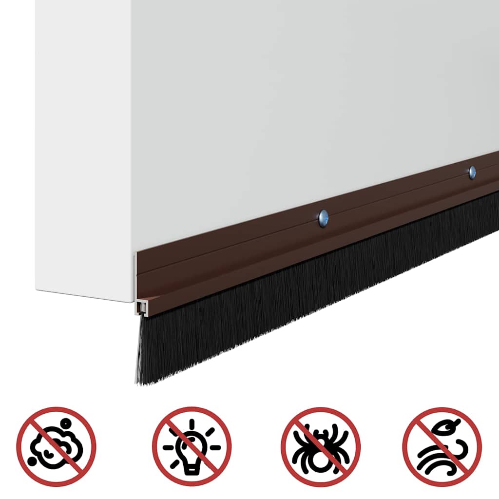 Schroefbare Deurborstelafsluitingen 2 pcs Bruin 100 cm is nu te koop bij PeponiXL, paradijselijk wonen!
