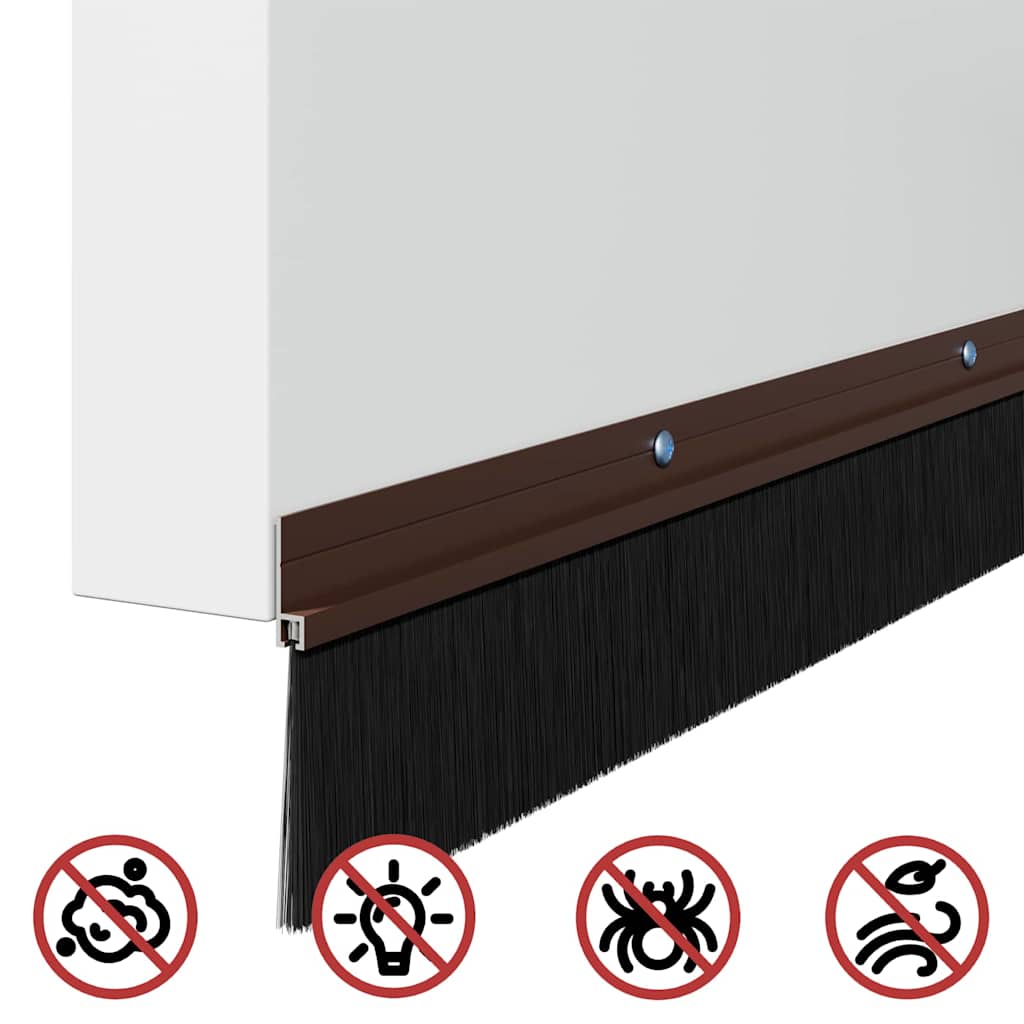 Schroefbare Deurborstelafsluitingen 6 pcs Bruin 100 cm is nu te koop bij PeponiXL, paradijselijk wonen!