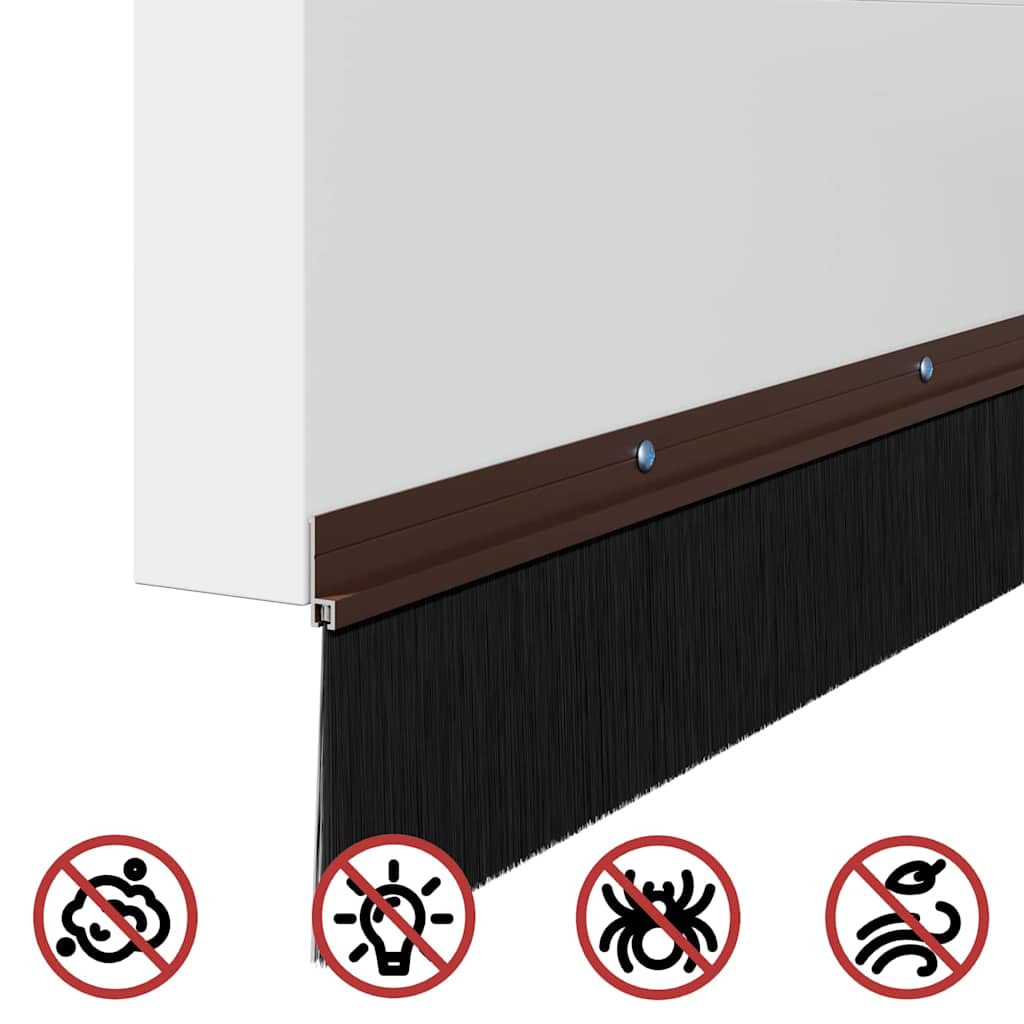 Schroefbare Deurborstelafsluitingen 6 pcs Bruin 100 cm is nu te koop bij PeponiXL, paradijselijk wonen!