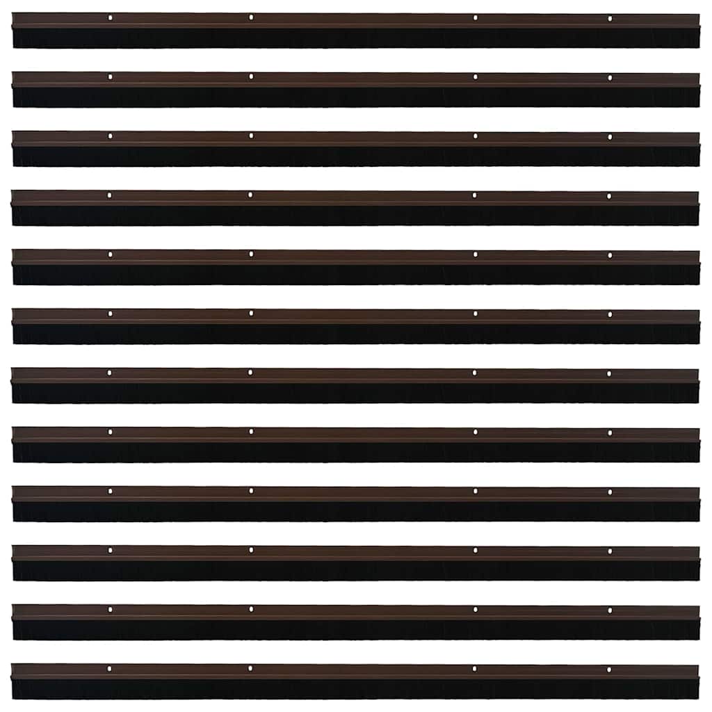 Schroefbare Deurborstelafsluitingen 12 pcs Bruin 100 cm is nu te koop bij PeponiXL, paradijselijk wonen!