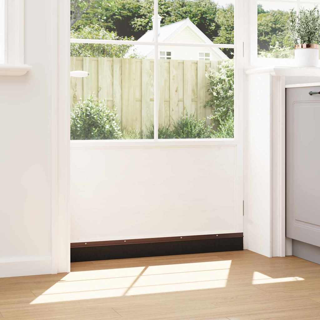 Schroefbare Deurborstelafsluitingen 12 pcs Bruin 100 cm is nu te koop bij PeponiXL, paradijselijk wonen!