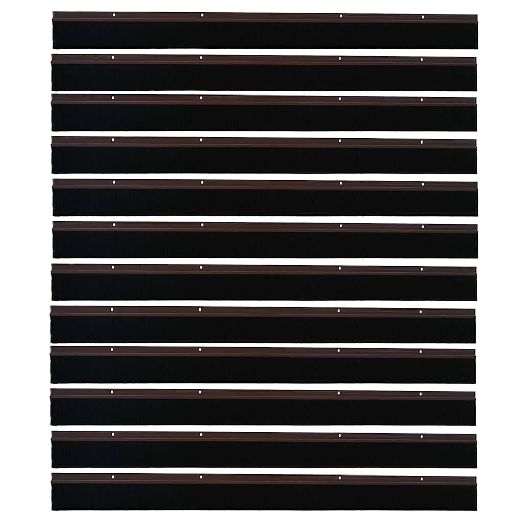 Schroefbare Deurborstelafsluitingen 12 pcs Bruin 100 cm is nu te koop bij PeponiXL, paradijselijk wonen!