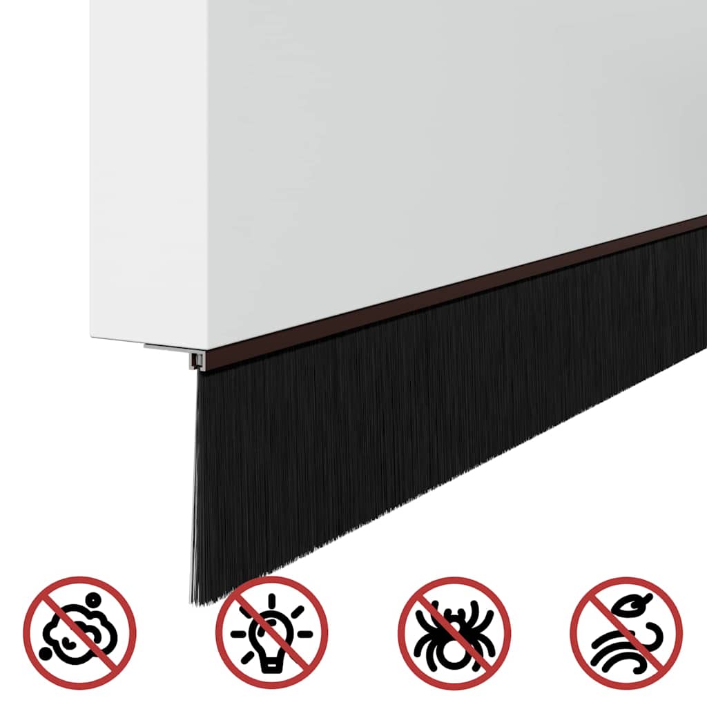 Schroefbare Deurborstelafsluitingen 2 pcs Bruin 100 cm is nu te koop bij PeponiXL, paradijselijk wonen!