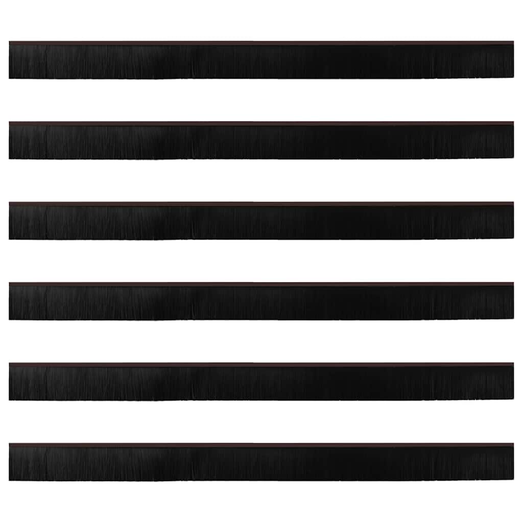 Schroefbare Deurborstelafsluitingen 6 pcs Bruin 100 cm is nu te koop bij PeponiXL, paradijselijk wonen!