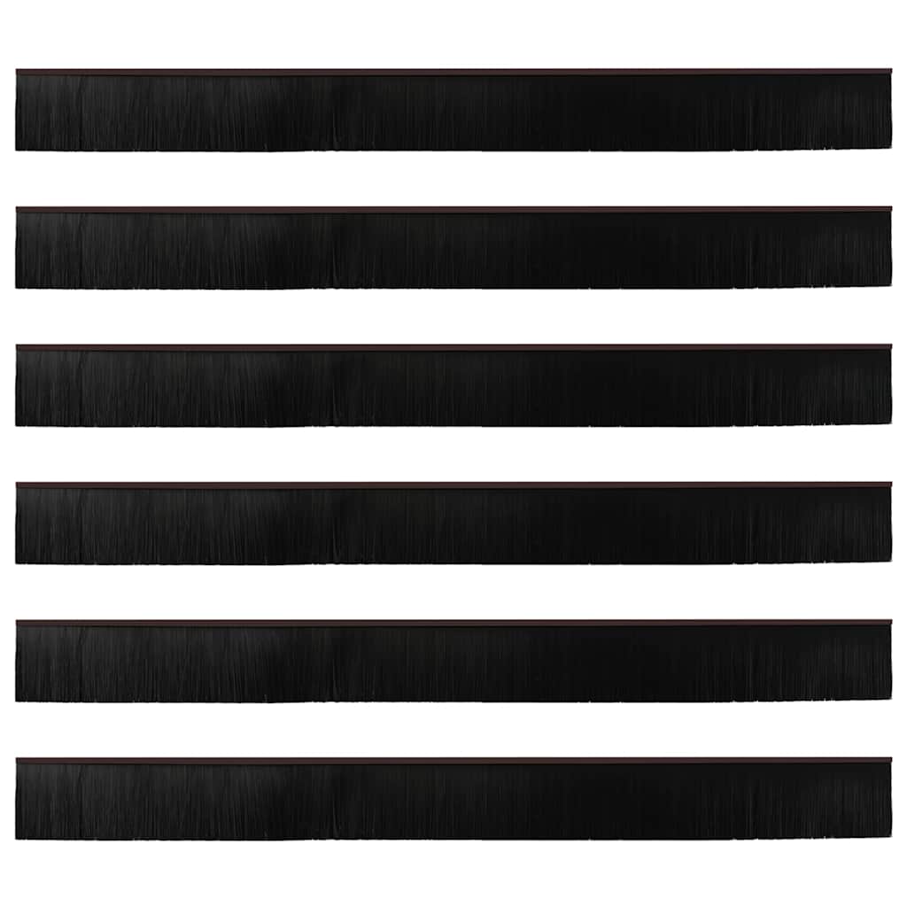 Schroefbare Deurborstelafsluitingen 6 pcs Bruin 100 cm is nu te koop bij PeponiXL, paradijselijk wonen!