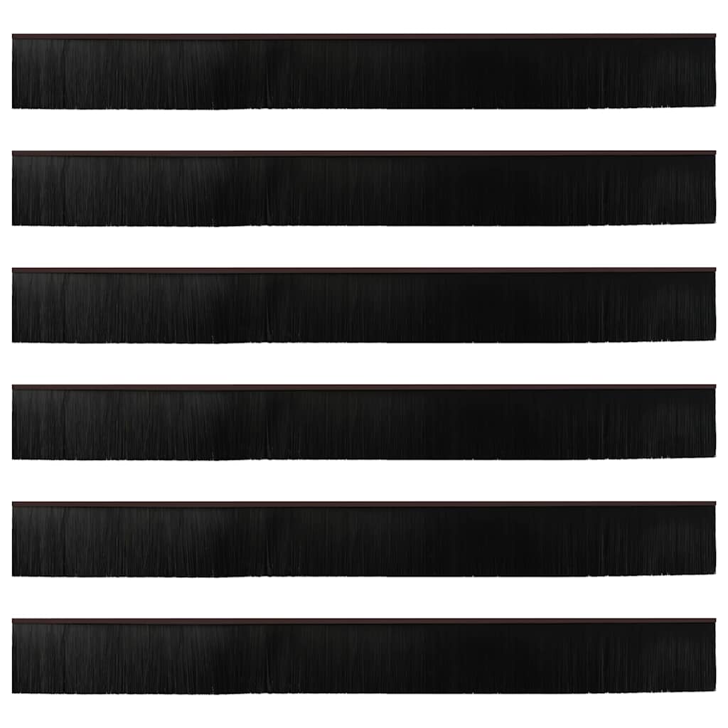 Schroefbare Deurborstelafsluitingen 6 pcs Bruin 100 cm is nu te koop bij PeponiXL, paradijselijk wonen!