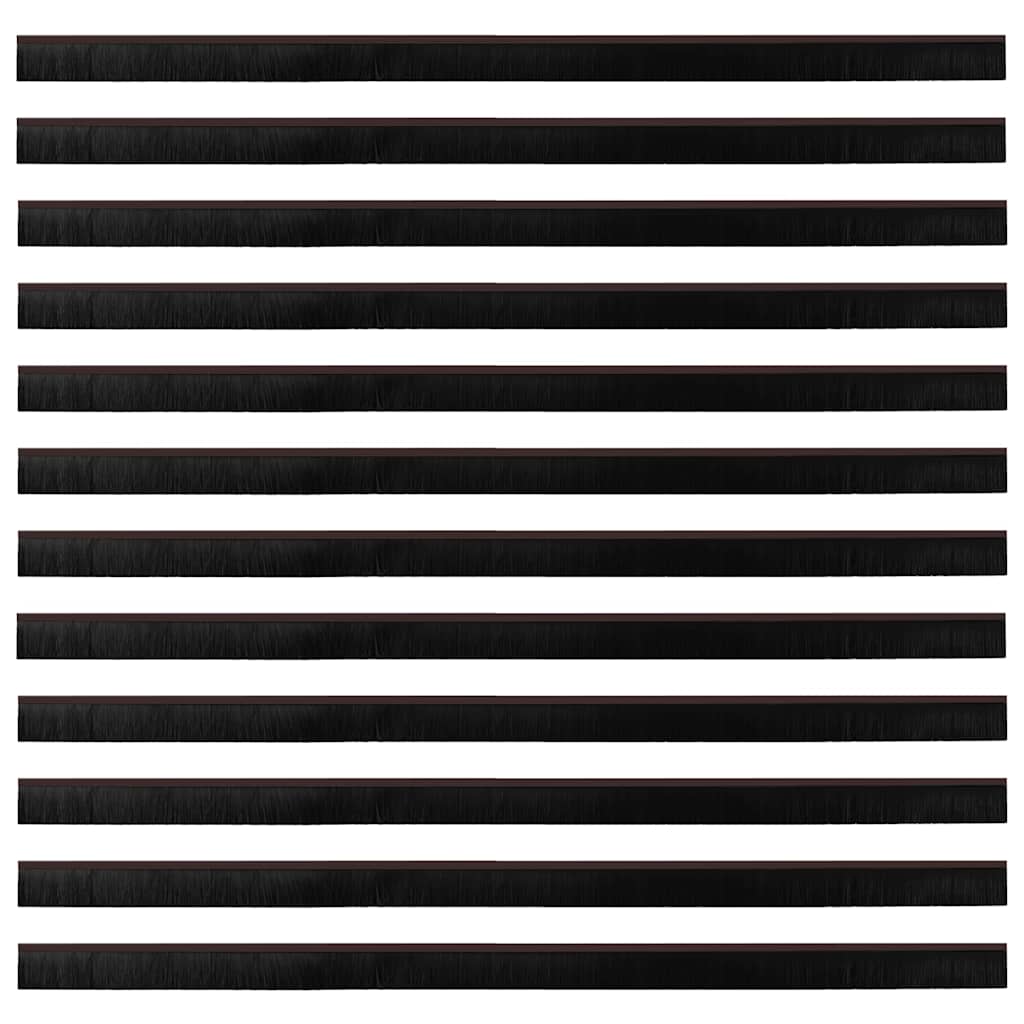 Schroefbare Deurborstelafsluitingen 12 pcs Bruin 100 cm is nu te koop bij PeponiXL, paradijselijk wonen!