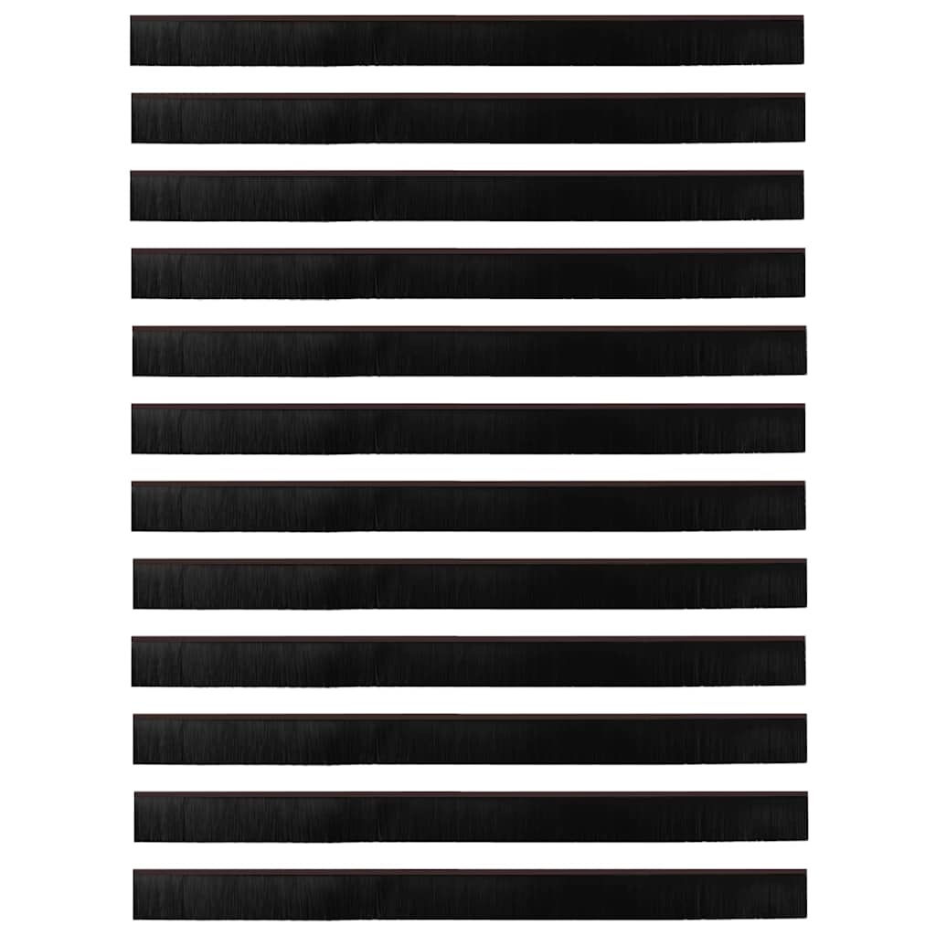 Schroefbare Deurborstelafsluitingen 12 pcs Bruin 100 cm is nu te koop bij PeponiXL, paradijselijk wonen!