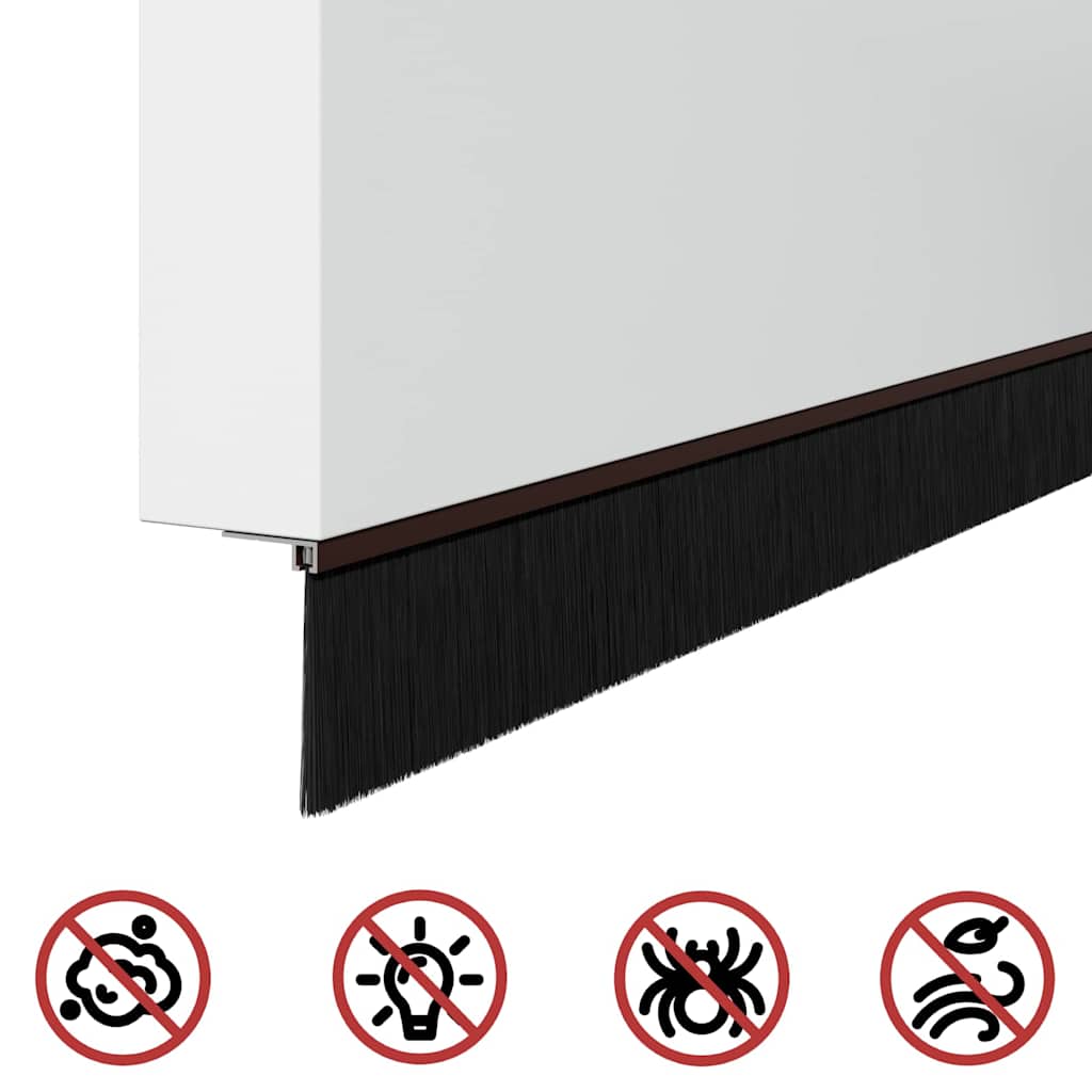 Schroefbare Deurborstelafsluitingen 12 pcs Bruin 100 cm is nu te koop bij PeponiXL, paradijselijk wonen!
