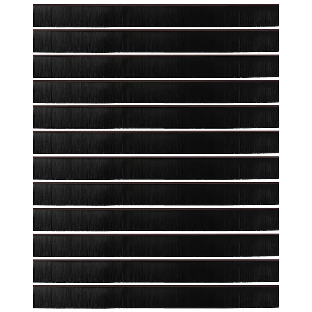 Schroefbare Deurborstelafsluitingen 12 pcs Bruin 100 cm is nu te koop bij PeponiXL, paradijselijk wonen!
