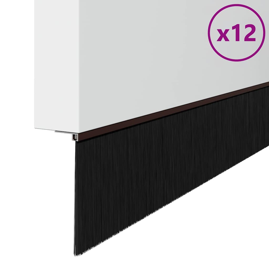 Schroefbare Deurborstelafsluitingen 12 pcs Bruin 100 cm is nu te koop bij PeponiXL, paradijselijk wonen!