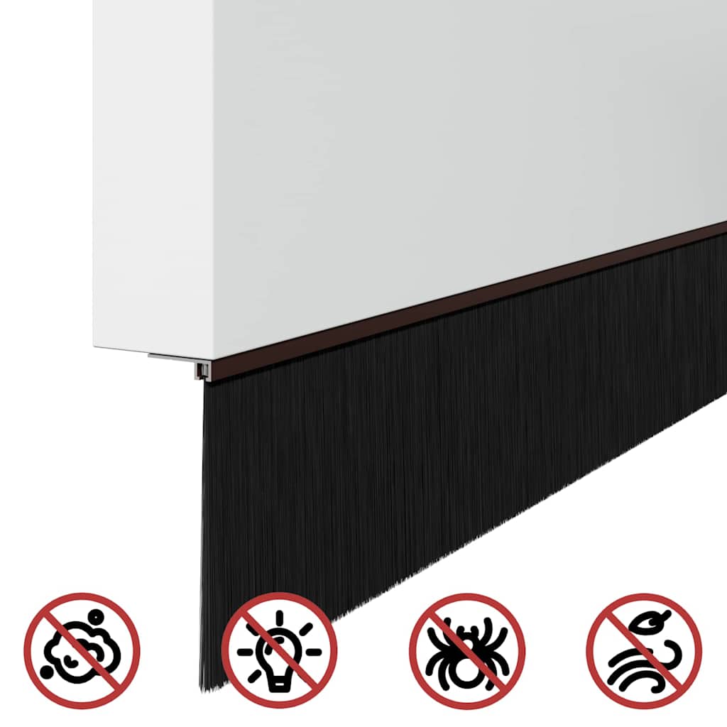 Schroefbare Deurborstelafsluitingen 12 pcs Bruin 100 cm is nu te koop bij PeponiXL, paradijselijk wonen!