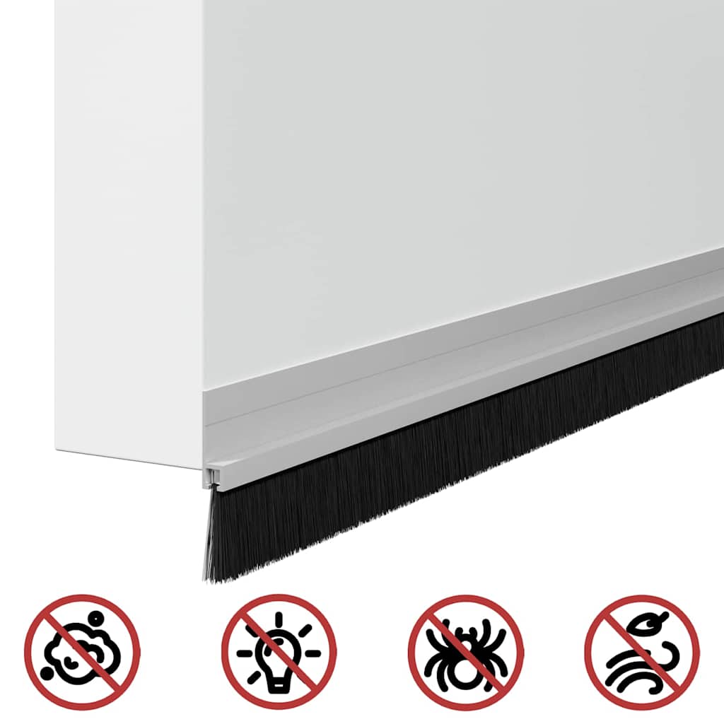 Zelfklevende Deurborstels 2 pcs Zilver 100 cm is nu te koop bij PeponiXL, paradijselijk wonen!