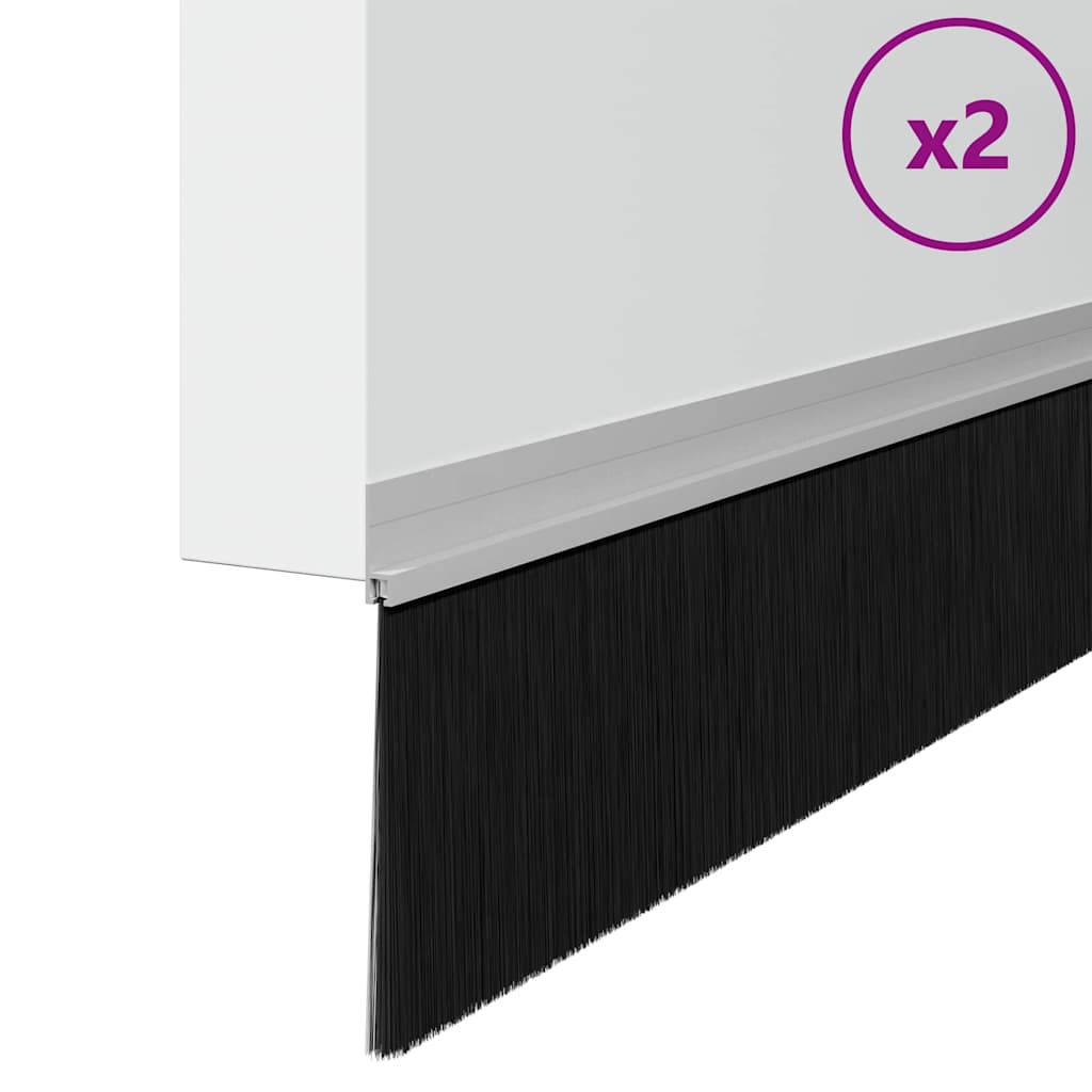 Zelfklevende Deurborstels 2 pcs Zilver 100 cm is nu te koop bij PeponiXL, paradijselijk wonen!