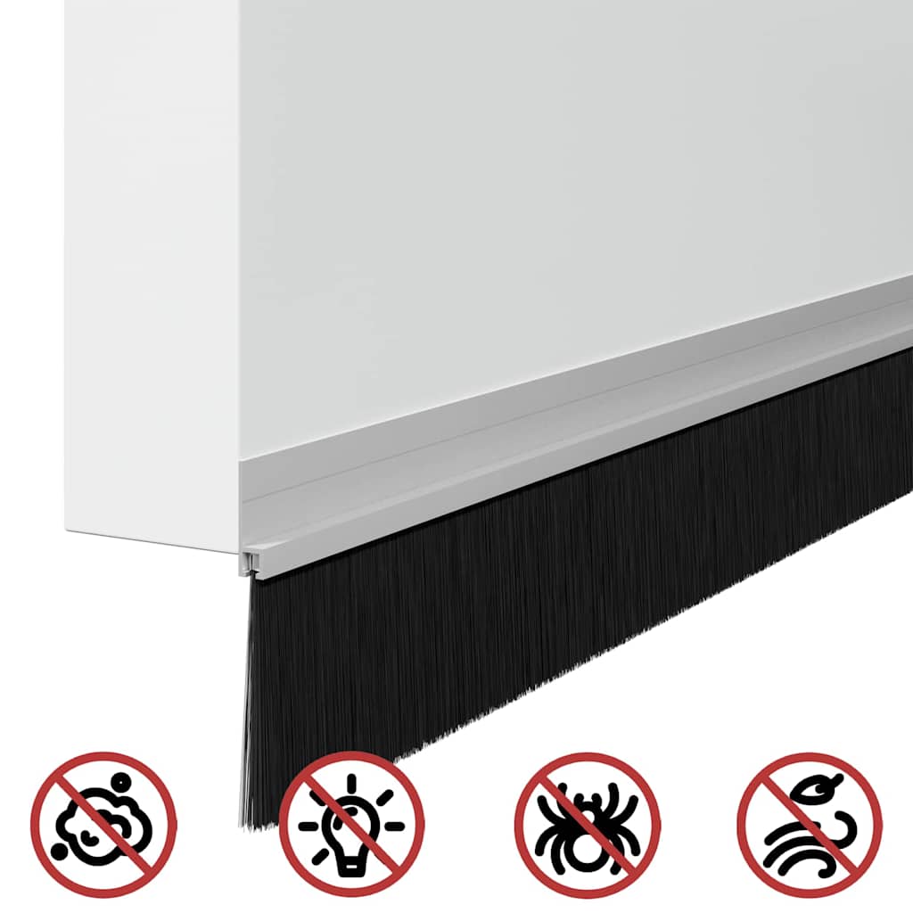 Zelfklevende Deurborstels 6 pcs Zilver 100 cm is nu te koop bij PeponiXL, paradijselijk wonen!