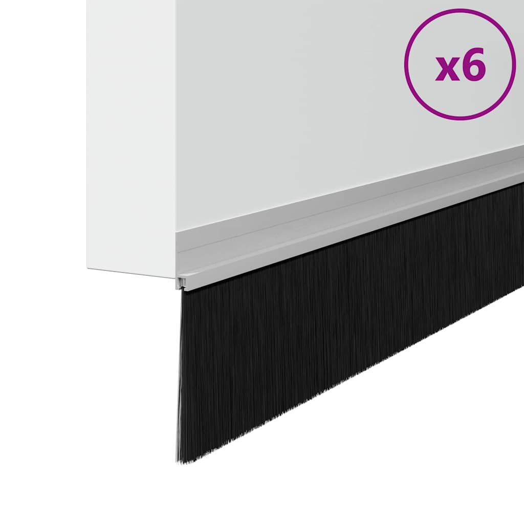 Zelfklevende Deurborstels 6 pcs Zilver 100 cm is nu te koop bij PeponiXL, paradijselijk wonen!