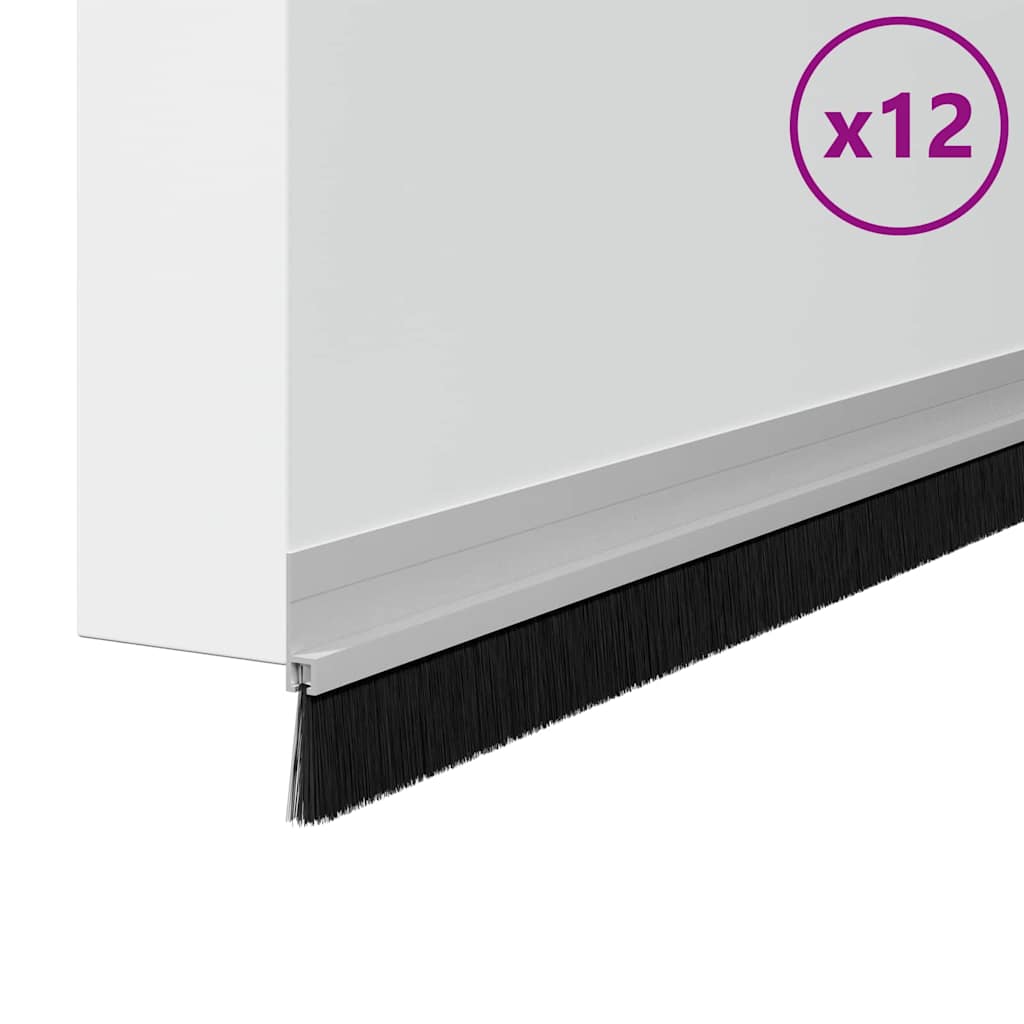 Zelfklevende Deurborstels 12 pcs Zilver 100 cm is nu te koop bij PeponiXL, paradijselijk wonen!
