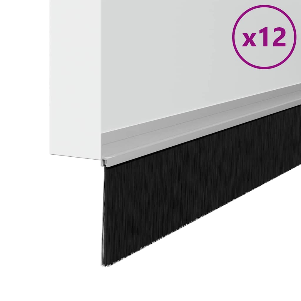 Zelfklevende Deurborstels 12 pcs Zilver 100 cm is nu te koop bij PeponiXL, paradijselijk wonen!