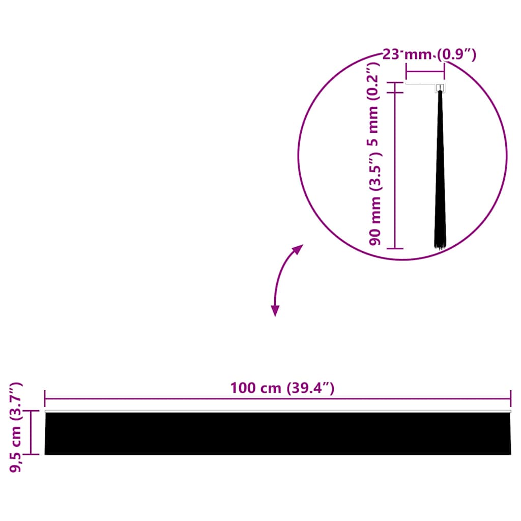 Zelfklevende Deurborstels 12 pcs Zilver 100 cm is nu te koop bij PeponiXL, paradijselijk wonen!