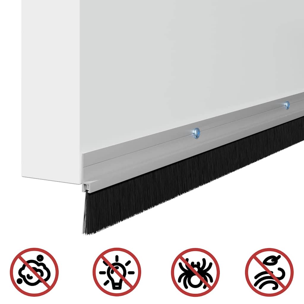 Schroefbare Deurborstelafsluitingen 2 pcs Zilver 100 cm is nu te koop bij PeponiXL, paradijselijk wonen!