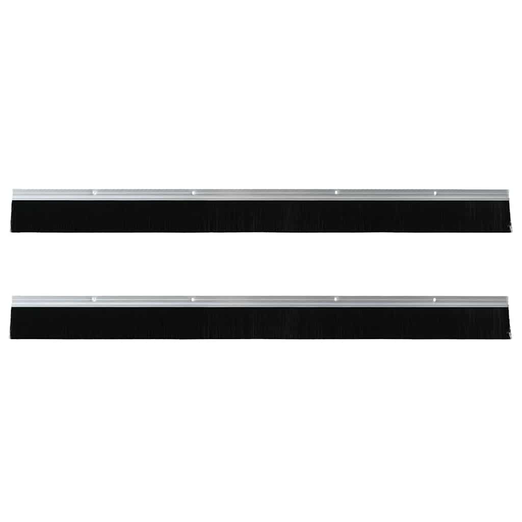 Schroefbare Deurborstelafsluitingen 2 pcs Zilver 100 cm is nu te koop bij PeponiXL, paradijselijk wonen!