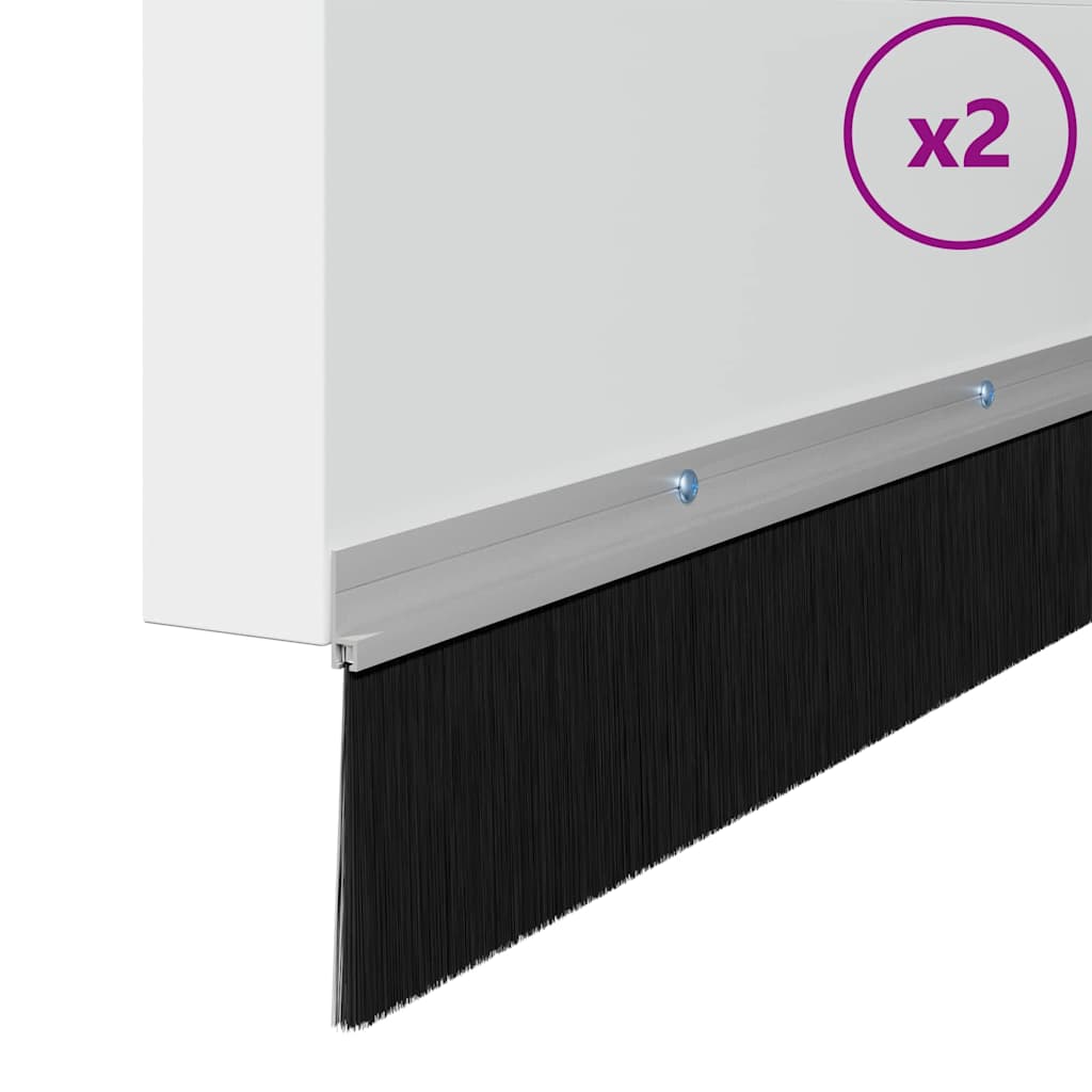 Schroefbare Deurborstelafsluitingen 2 pcs Zilver 100 cm is nu te koop bij PeponiXL, paradijselijk wonen!