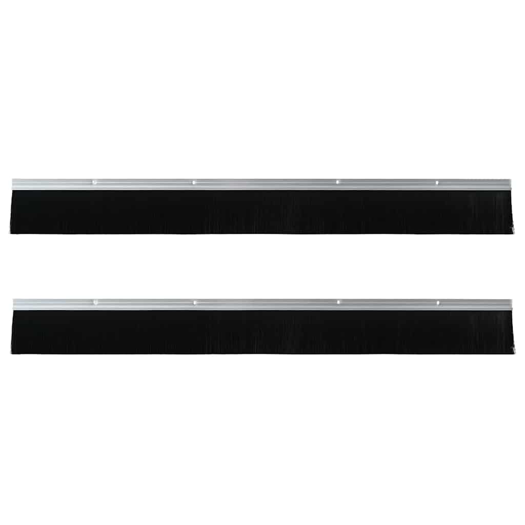 Schroefbare Deurborstelafsluitingen 2 pcs Zilver 100 cm is nu te koop bij PeponiXL, paradijselijk wonen!