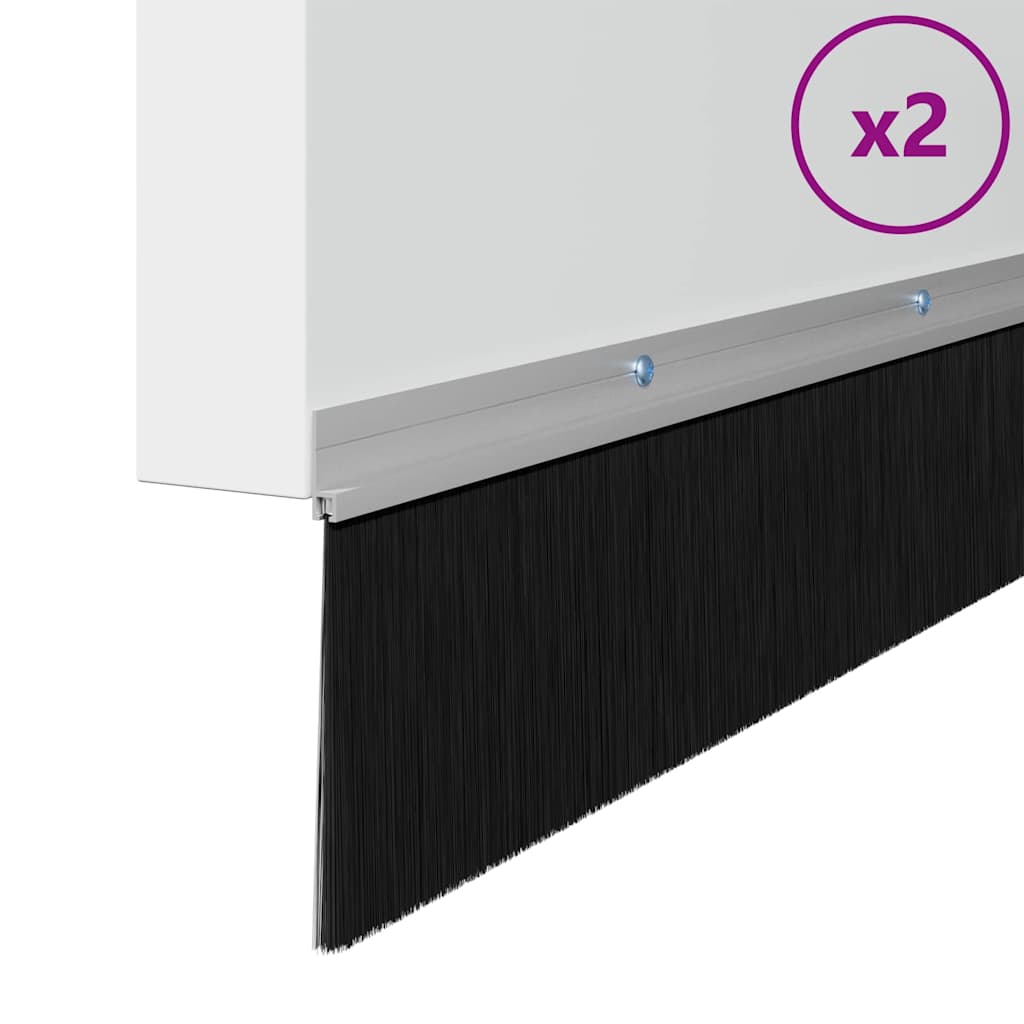 Schroefbare Deurborstelafsluitingen 2 pcs Zilver 100 cm is nu te koop bij PeponiXL, paradijselijk wonen!