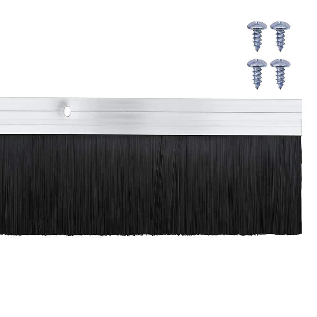 Schroefbare Deurborstelafsluitingen 6 pcs Zilver 100 cm is nu te koop bij PeponiXL, paradijselijk wonen!