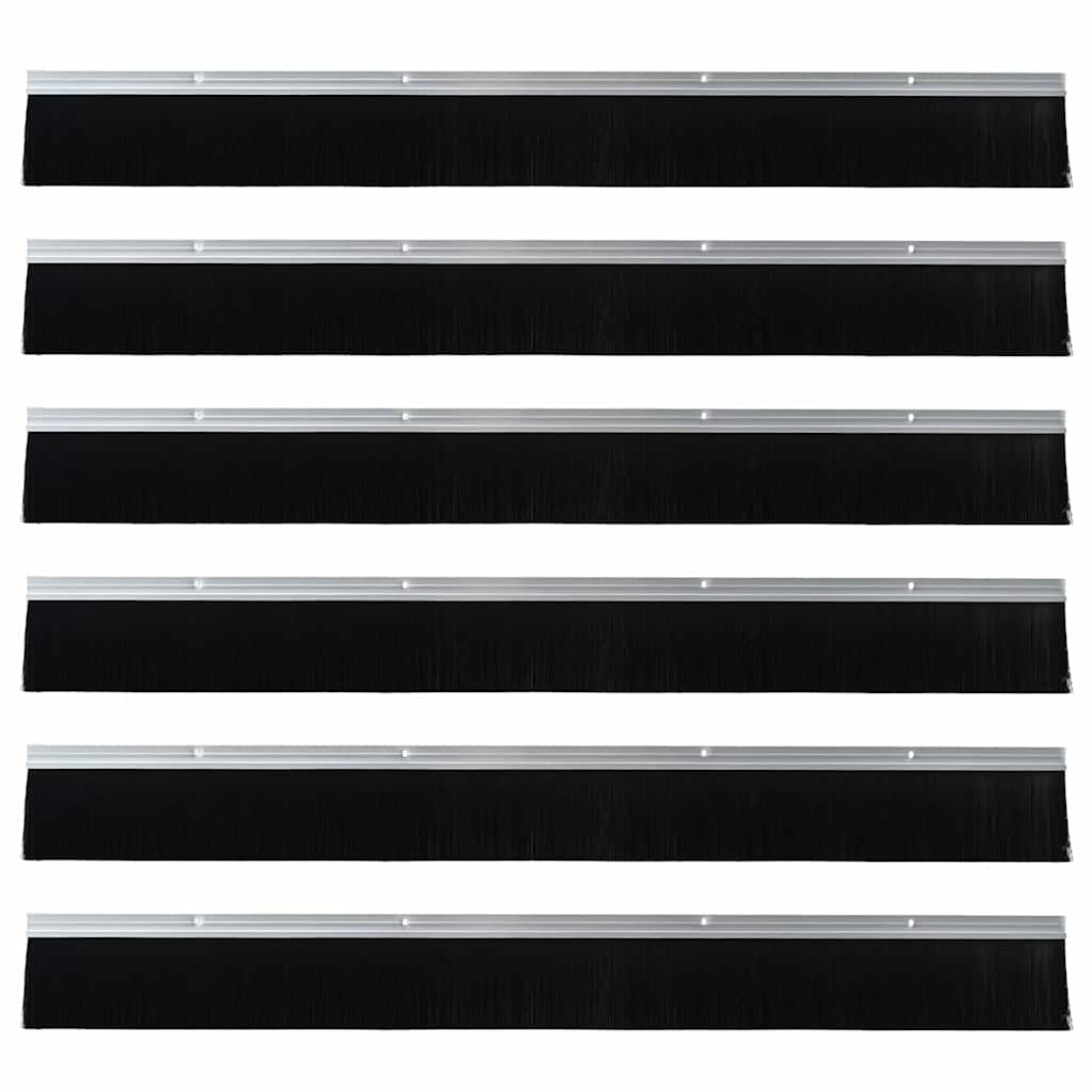 Schroefbare Deurborstelafsluitingen 6 pcs Zilver 100 cm is nu te koop bij PeponiXL, paradijselijk wonen!