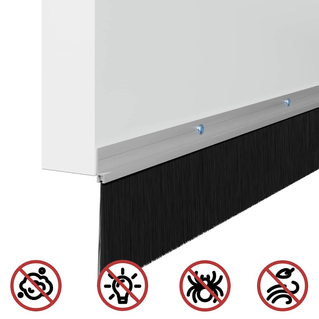 Schroefbare Deurborstelafsluitingen 6 pcs Zilver 100 cm is nu te koop bij PeponiXL, paradijselijk wonen!