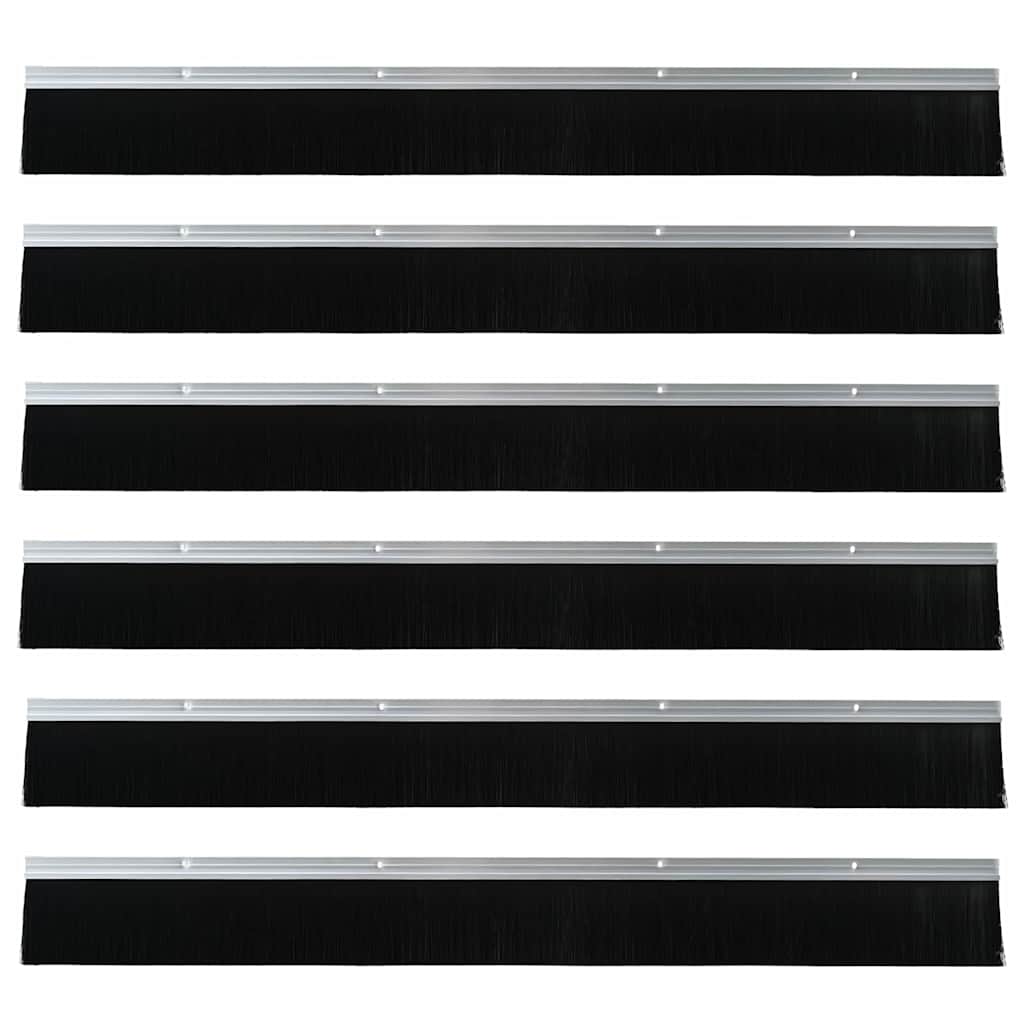 Schroefbare Deurborstelafsluitingen 6 pcs Zilver 100 cm is nu te koop bij PeponiXL, paradijselijk wonen!