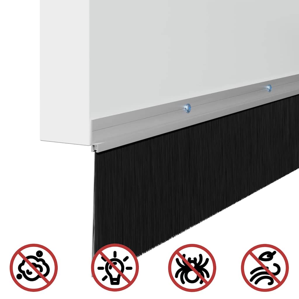 Schroefbare Deurborstelafsluitingen 6 pcs Zilver 100 cm is nu te koop bij PeponiXL, paradijselijk wonen!