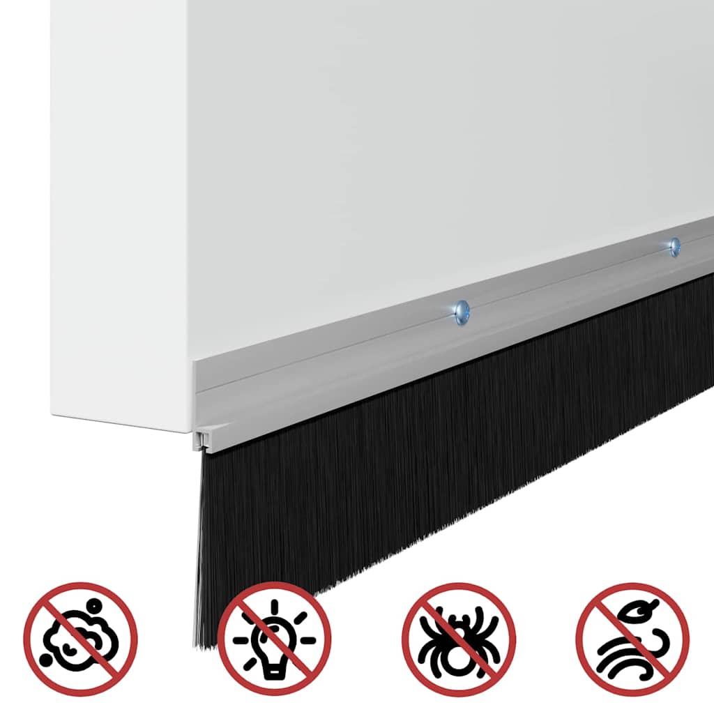 Schroefbare Deurborstelafsluitingen 12 pcs Zilver 100 cm is nu te koop bij PeponiXL, paradijselijk wonen!