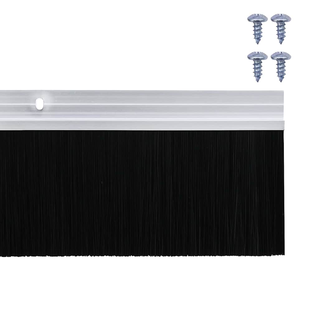 Schroefbare Deurborstelafsluitingen 12 pcs Zilver 100 cm is nu te koop bij PeponiXL, paradijselijk wonen!