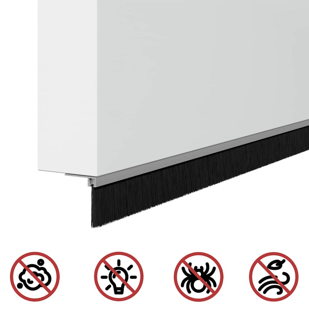 Schroefbare Deurborstelafsluitingen 2 pcs Zilver 100 cm is nu te koop bij PeponiXL, paradijselijk wonen!