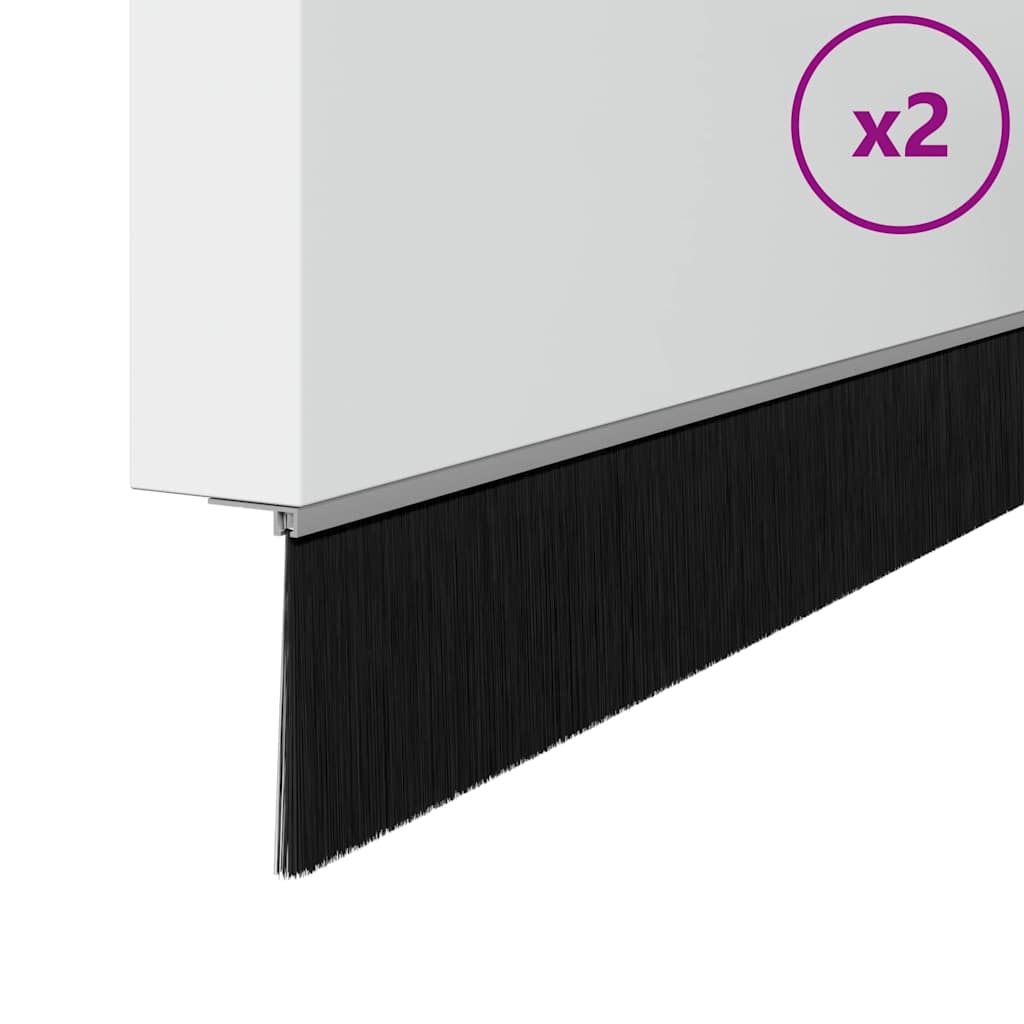 Schroefbare Deurborstelafsluitingen 2 pcs Zilver 100 cm is nu te koop bij PeponiXL, paradijselijk wonen!