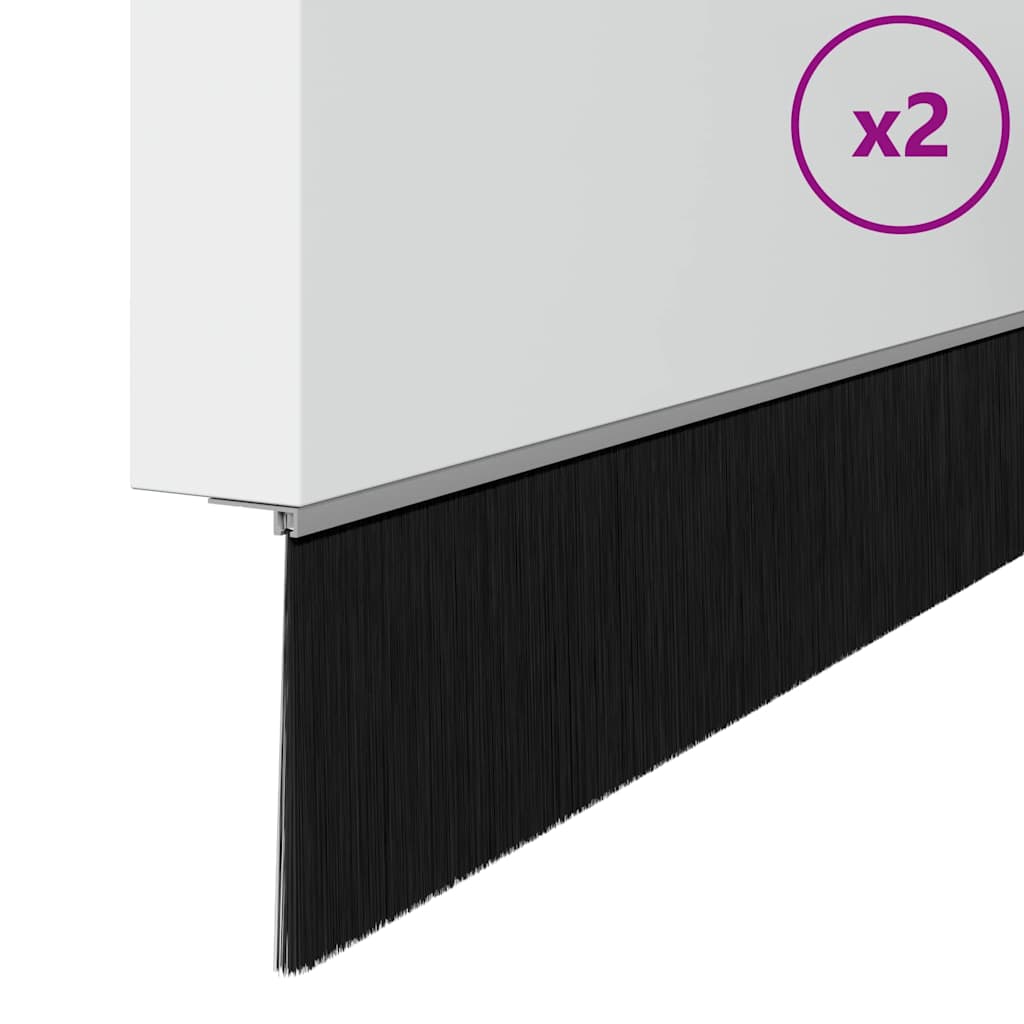 Schroefbare Deurborstelafsluitingen 2 pcs Zilver 100 cm is nu te koop bij PeponiXL, paradijselijk wonen!