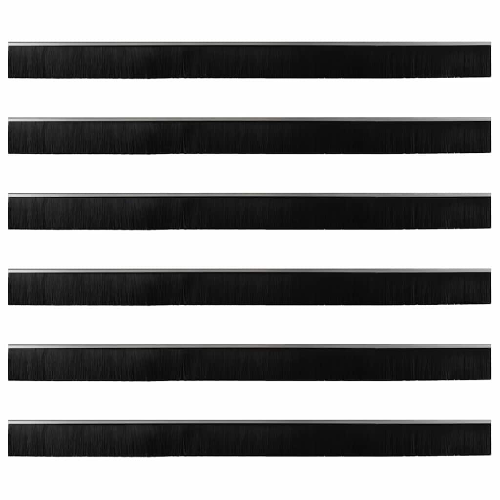 Schroefbare Deurborstelafsluitingen 6 pcs Zilver 100 cm is nu te koop bij PeponiXL, paradijselijk wonen!