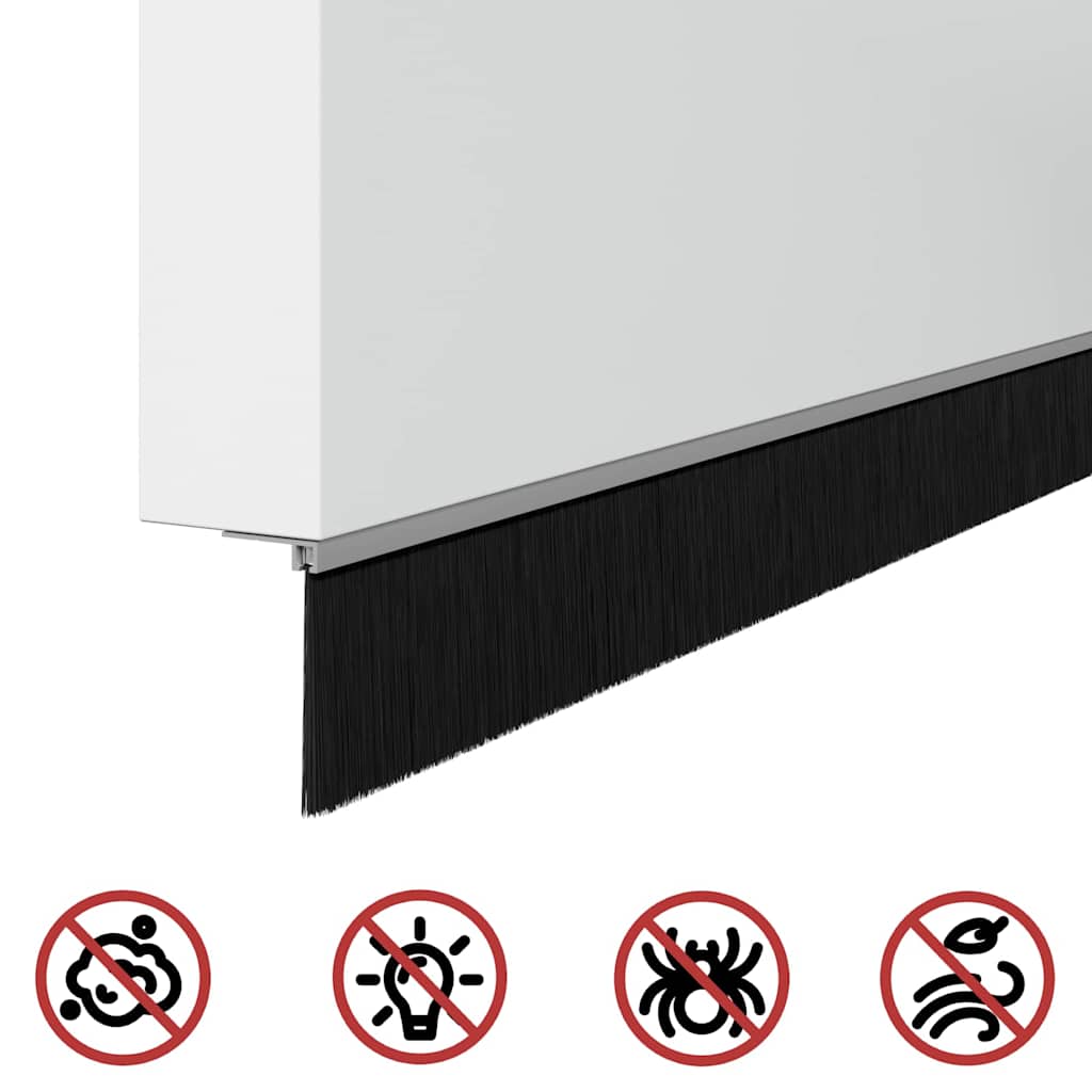 Schroefbare Deurborstelafsluitingen 6 pcs Zilver 100 cm is nu te koop bij PeponiXL, paradijselijk wonen!