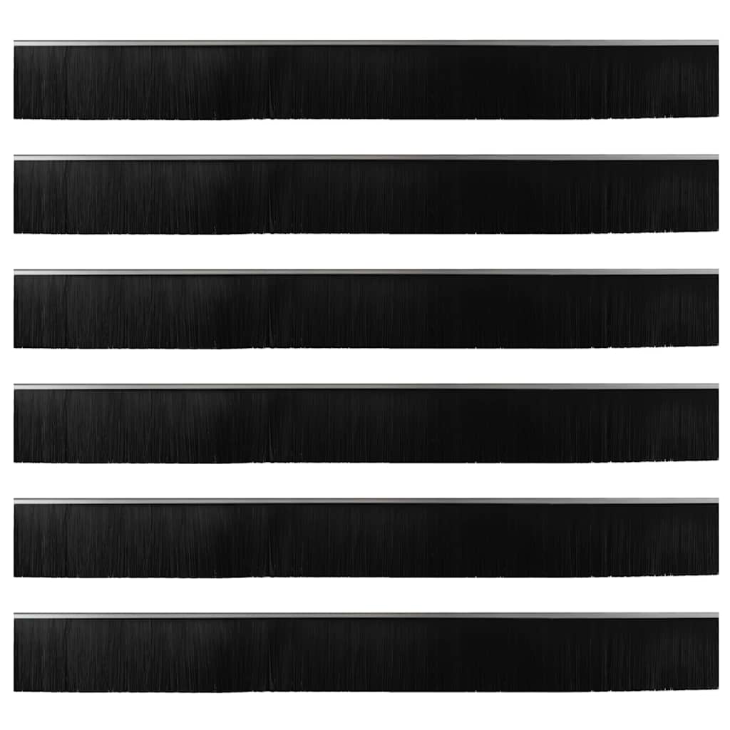 Schroefbare Deurborstelafsluitingen 6 pcs Zilver 100 cm is nu te koop bij PeponiXL, paradijselijk wonen!