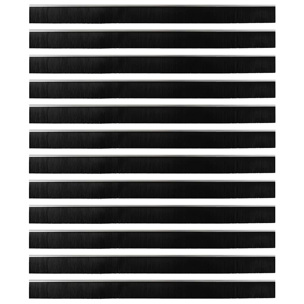 Schroefbare Deurborstelafsluitingen 12 pcs Zilver 100 cm is nu te koop bij PeponiXL, paradijselijk wonen!